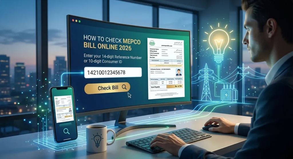 Check MEPCO Bill Online
