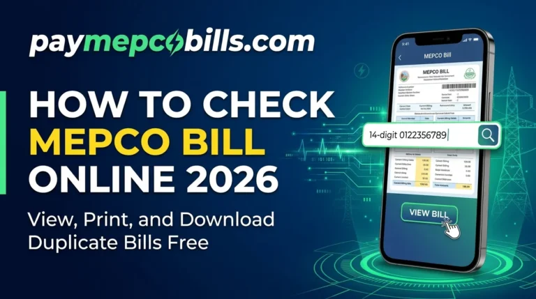 Check MEPCO Bill Online 2026